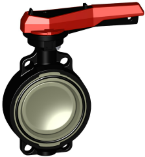 567 Wafer Butterfly Valve Lever, PP-H/EPDM