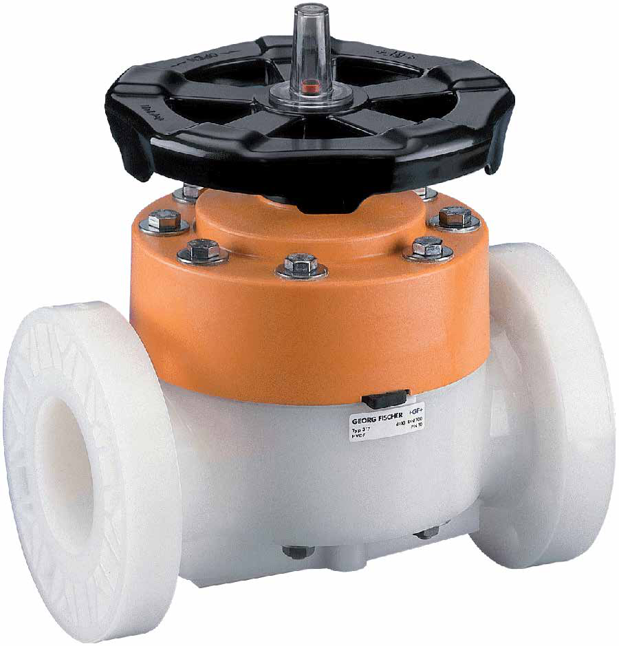 317 Diaphragm Valve Flanged ANSI, PP-H/EPDM
