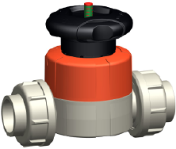 514 Diaphragm Valve Socket Fusion Union, PP-H/EPDM