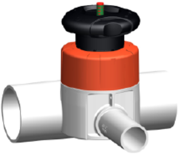 40x20 - 519 Zero Static Diaphragm Valve IR/Butt Fusion PVDF-HP/PTFE/EPDM